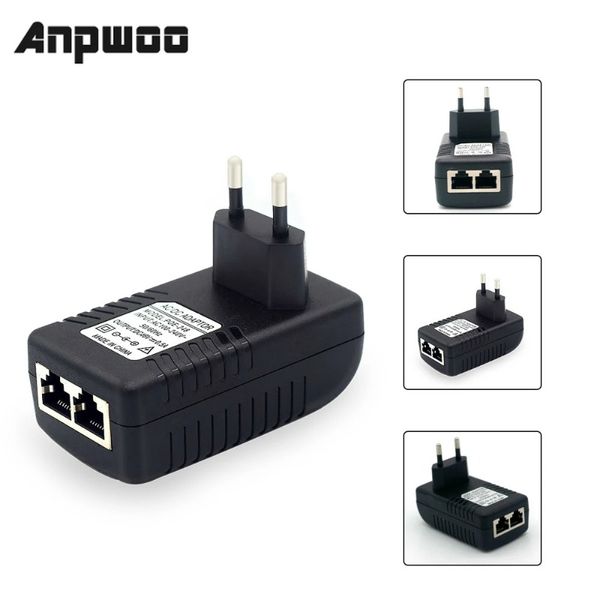ANPWOO – injecteur POE AC220V à DC12V 2A DC48V 0,5a, alimentation POE sur adaptateur d'injecteur Ethernet ue/royaume-uni/états-unis en option