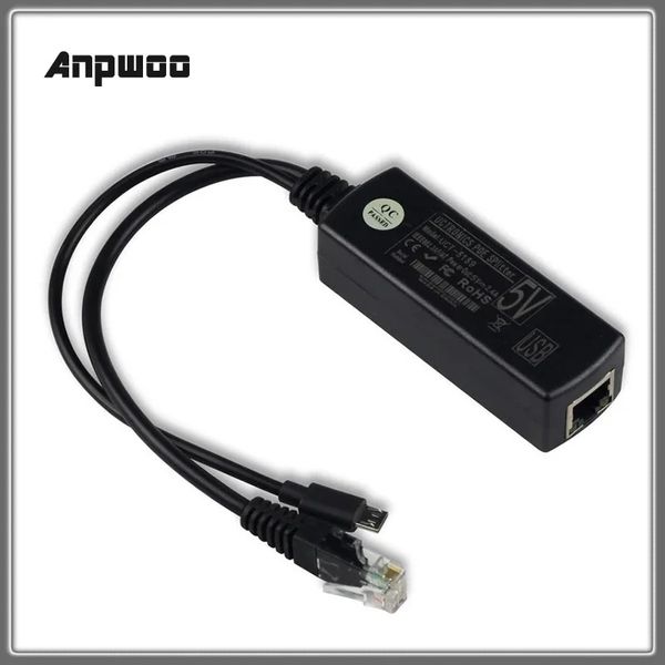ANPWOO POE S3 POE SPLITTER TACK CAE POE Cable POE Adaptateur Câble Injecteur Module d'alimentation 5V Pour les accessoires de caméra IP