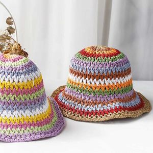 ans chapeau de paille pour femmes chapeau au crochet chapeau de seau chapeau de protection UV chapeau de soleil chapeau de plage chapeau de soleil pour femmes chapeau arc-en-ciel chapeau d'été pour femmesC24326