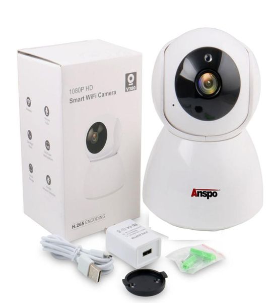 Anspo sans fil maison CCTV caméra IP 1080P panoramique inclinaison réseau Surveillance IR Vision nocturne WiFi Webcam intérieur bébé moniteur mouvement Dect5891423