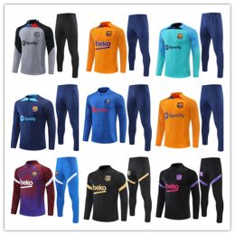 ANSU FATI Camisetas de voetbal LEWANDOWSKI trainingspakken Half Rits Jas TRACKSUIT heren kinderen TRACKSUIT 2022 2023 barca SET volwassen jongens TRAININGSPAK Barcelona