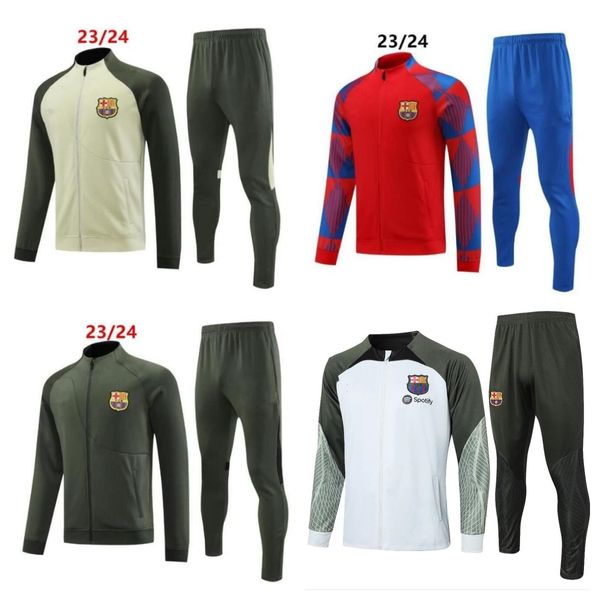 ANSU FATI Camisetas de football SURVÊTEMENT kit 23/24 Barcelone hommes barca adultes garçons LEWANDOWSKI F. DE JONG TRAINING SUIT veste chandal futbol survetement