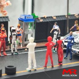 Ant 1/64 Miniatures Miniatures Racing Man Cheerleader Figure piéton Modèle Mini Car Street Scène Accessoires Figurine Figurine