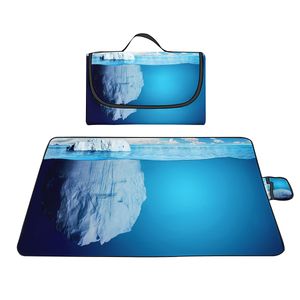 Antarctische ijsberg picknickmatten waterdichte opvouwbare, lichtgewicht oxford stranddekens zandbestendig voor park, kamperen, wandelen