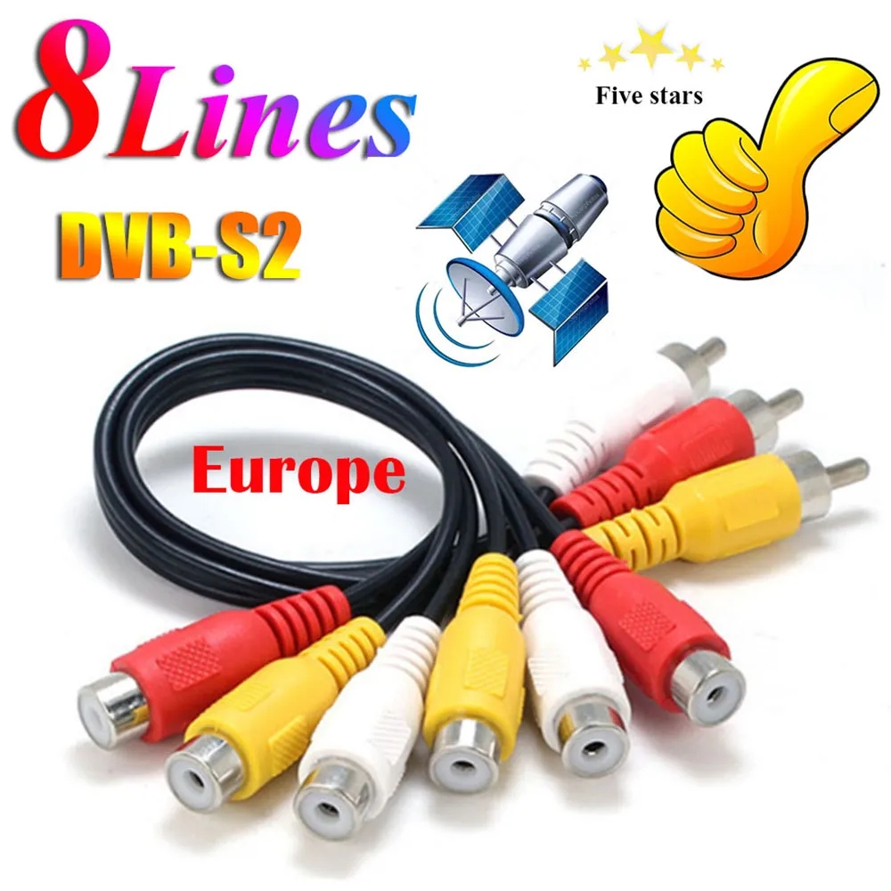 antenne cccam 8 lignes Europe clines DVB S2 pour Pologne Portugal Allemagne 2023