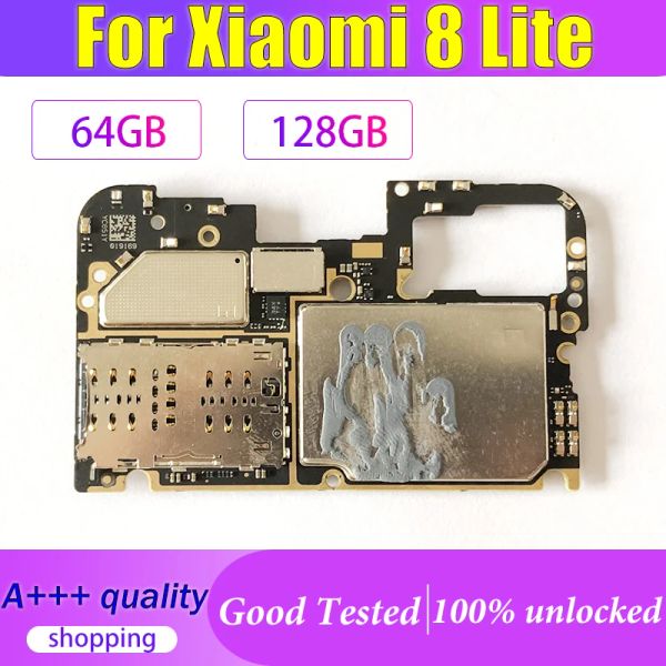 Antenne pour Xiaomi 8 Lite MI8 Lite Mother Board Contest Logic Board 64G 128G Version globale originale Déverrouillage des circuits principaux Circuits