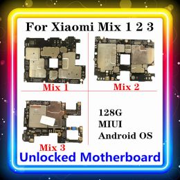 Antenne pour Xiaomi Mi Mix 1 2 3 Carte mère Original Clean Remplacé Boîte-Maissier par carte logique de puces complètes Android OS MIUI installé 128g