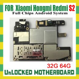 Antenne volledig getest voor Redmi S2 Hongmi S2 Motherboard 100% origineel ontgrendeld 32 GB/64 GB voor Xiaomi Hongmi Redmi S2 Logic Board