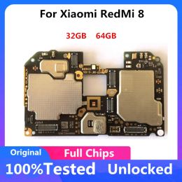 Antenne volledig ontgrendeld voor Xiaomi Redmi 8 Motherboard Original Logicboard 32 GB 64 GB volledige chips Android -systeem voor Xiaomi Redmi 8