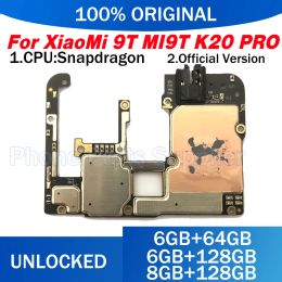Antena completa Trabajo completo de la placa móvil del placa móvil desbloqueada para Xiaomi 9t MI9T M9T MI 9T Pro Redmi K20 Placa base con chips Circuitos