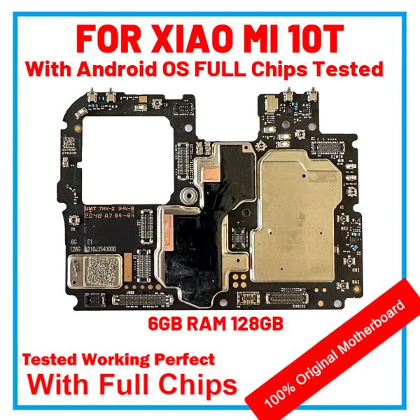 Version globale de l'antenne pour Xiaomi Mi 10T 10 T Carte mère 6 + 128g avec carte logique de puces complète