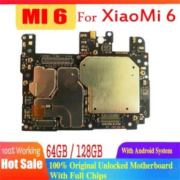 Antenne Original Unlock Board pour Xiaomi 6 Mi6 M6 Board de la carte principale pour Xiaomi M6 64 Go 128 Go 100% Testé Full Work