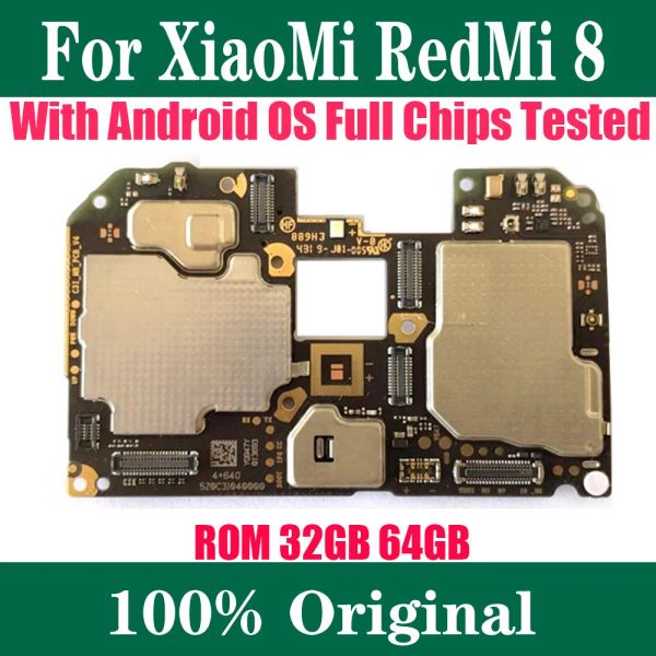 ANTENNE DÉMORMET DU COURTIC 32 Go 64 Go pour Xiaomi Redmi 8 Carte de logique de carte mère avec des circuits flexibles Cable Flex Good Work