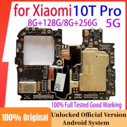 Antenne ontgrendeld origineel moederbord voor Xiaomi 10T Pro Mainboard volledig getest goed werk Logic Board Circuits -plaat voor MI 10T Pro