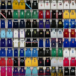 Anthony Edwards Jerseys Basketbal New Durant Doncic Tatum Lillard Booker Harden Antetokounmpo Irving Banchero Embiid Curry James George Westbrook Garland Young