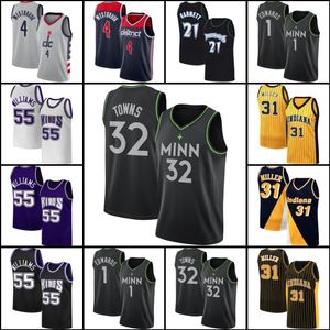 Anthony Towns Edwards Jersey Reggie Kevin Miller Maillots Garnett Jason Russell Williams