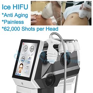 Equipo de belleza antienvejecimiento Ice HIFU 62000 Shots Cryo Ultrasound Tech Fat Loss Body Sculpting Antiarrugas Face Lifting Body Sliming Spa Salon Machine