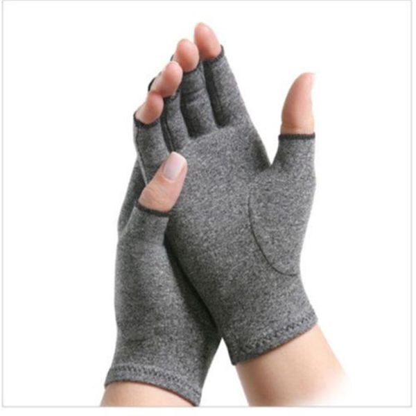 Gants anti-arthrite gants de compression arthrite carpienne douleurs articulaires favorisent la circulation une paire de cuivre confortable sans doigts2496