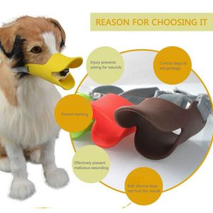 Anti-bet maskers Duck Mouth Mask Pets Accessoires 1 PC Dogproducten Dog snuit niet-toxische siliconen multifunctioneel