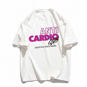 Camiseta anti Car Club para gimnasio, ropa de talla grande para mujer, refranes de la vida, camiseta Cott, ropa para mujer/hombre, trajes de ejercicio Fitn C719 #