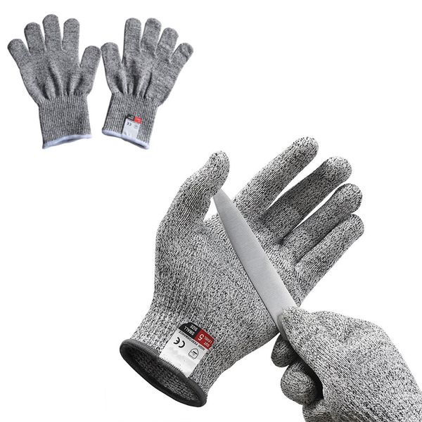 Gants résistants aux coupures Gants de coupe de sécurité de qualité alimentaire Gants d'assurance du travail de protection de niveau 5 pour la cuisine, l'écaillage des huîtres, la sculpture sur bois, le jardinage