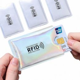 Anti-Degaussing RFID Carte Holder NFC Blocking Reader Lock ID Bank Carte Holder Protecti Metal Credit Card Claid Card Aluminium Q4q4 #