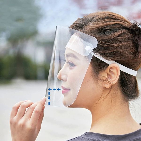 Escudo antiespumante a prueba de salpicaduras Cara antiniebla Escudo de máscara facial transparente