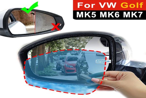 Ventana de espejo de automóvil anti antidius Pegatina de película transparente para VW Golf 5 6 7 MK5 MK6 MK7 RETRACE SIDA VISTA GRAJA Protector a prueba de lluvia1346050