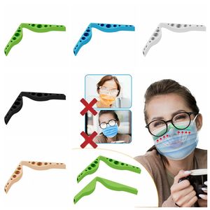 Coussinets de pont de nez en silicone anti-buée Ponts de nez Accessoire de bande de protection de conception flexible pour empêcher les lunettes de masque de buée RRA3757