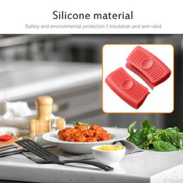 Gants Anti-chaleur accessoires de cuisine multicolore cuisine Silicone isolé gants de four Casserole oreille support de Pot poignée Cocina