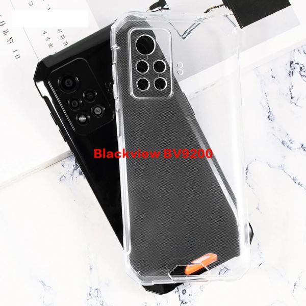 Couverture de téléphone anti-Knock pour Blackview BV9200 Case Ultra Thin Clear Soft TPU pour Blackview BV9200 BV 9200 Couqe Funda 6.58 