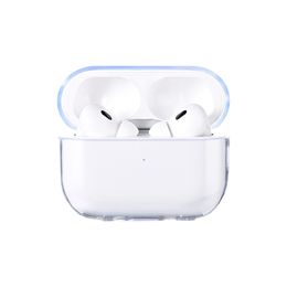 Anti-Klop Transparant Clear Beschermhoes Hoofdtelefoon Accessoires Voor Apple Airpods Pro 2 2nd gen Airpod 3 1 Zachte TPU Draadloze Koptelefoon Headset Cover