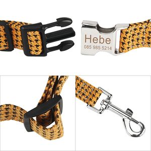 Collar de mascotas anti-perdición nombre personalizado collar de perro etiqueta de bricolaje de bricolaje collares de gato para perros pequeños medianos grandes