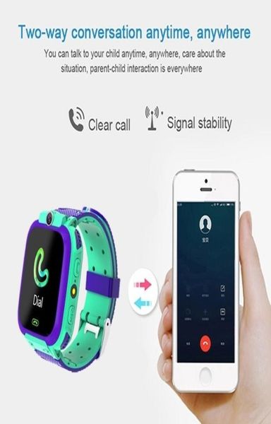 Anti perd Smart Watch lbs Kid Smartwatches Baby Watch 144 pouces Chat de voix imperméable LBS Locator Tracker 22112077559895