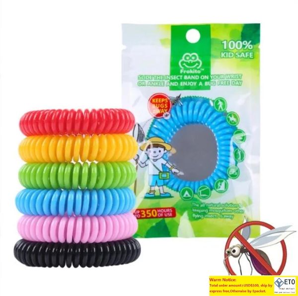 Bracelet anti-moustiques anti-insectes Pest Repousser la bande de poignet Insecte Mozzie Éloignez les insectes pour les enfants adultes Mélangez les couleurs DHL Ship