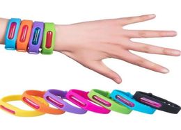 Anti-moustique anneau étanche bonbons gelée couleur anti-moustique bande bracelets enfants silicone main bracelet EEA1575 300PCS7885291