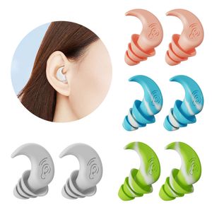 Bouchons d'oreille en Silicone Anti-bruit fête bouchons d'oreille de natation étanches pour dormir plongée Surf doux confort natation protecteur d'oreille GG