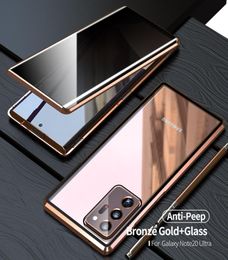 Anti-peeping Privacy 360 Case pour Samsung Galaxy Note 20 Ultra Case Cover Funda Metal pour Samsung S20 Ultra Téléphone Cas9805433