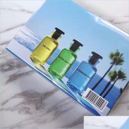 Déodorant anti-transpirant Nouvel emballage All Match Per Set Parfum attrayant Femme 10Mlx3Pcs Après-midi Nage Blue Box Suit Cologne Haute Qualité