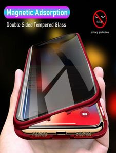 Anti Privacy Protector Magnetische Adsorptie Cases voor iPhone 13 12 Mini 11 Pro XS Max XR 7 8 Plus SE Dubbele Kanten Glazen Cover8519376