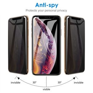Verre trempé Anti-confidentialité pour iPhone 15 14 13 12 11 Pro Max mini X Xr Xs Max 8 7 6 6S Plus protecteur d'écran pour iPhone 14 plus 15 Pro