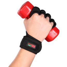 Anti-slip Gewichtheffen Handschoenen Onder druk brengen Bracers Ademend Soft Fitness Tennis Basketbal Dumbbells Gym Exerciseapparatuur Q0107