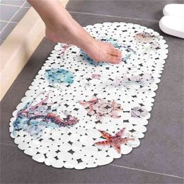 Anti-slip Bad Mat Oceaan Dierbadet Tapijt Tapijt PVC BODEMER SUCKER Badkamer Mat Tapis Salle de Bain Alfombra Bano Douchemat 210401