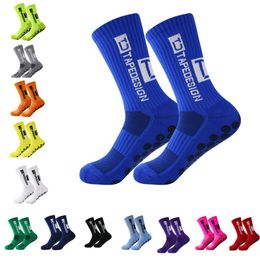 Calcetines antideslizantes de fútbol para hombre y mujer, calcetines antideslizantes para fútbol, baloncesto, tenis, deporte, agarre, ciclismo, calcetines para montar a caballo 38-45