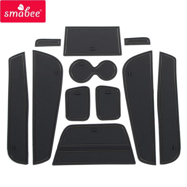 Almohadilla de ranura de la puerta antideslizante para Renault Captur 2013 - 2017 Accesorios interiores Mat Cup Porter Groove Mats CAR STACTER