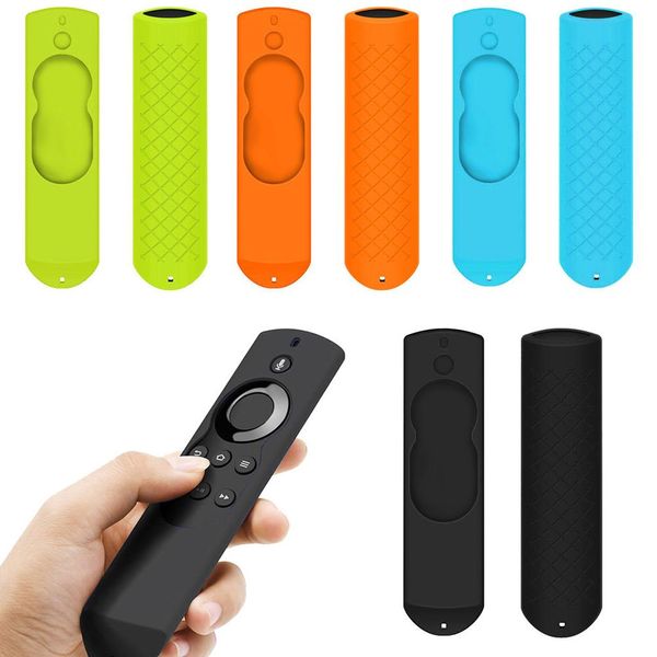 Funda protectora de silicona antideslizante para controles remotos, carcasa para Fire TV Stick, control remoto por voz, 5,9 pulgadas, 4 colores