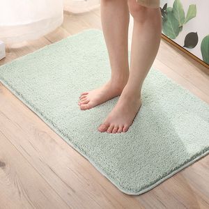 Anti-slip Couleur unie Tapis de sol Qualité Absorption d'eau Salle de bain Tapis Paillasson Tapis doux pour la cuisine Ménage Tapis de bain Pad 201116