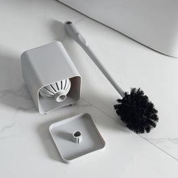 Brosse de toilette antidérapante avec conception ventilée Poignée de conception Drain Brosse de toilette