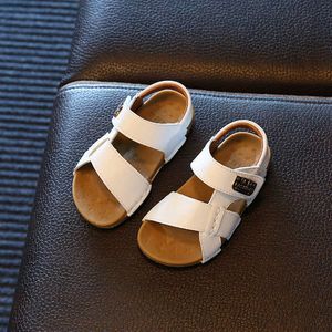 Anti-slippery gladiator zomer nieuwe kinderen jongens naaien eenvoudige zachte bodem sandalen baby strandschoenen
