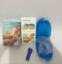 Anti-ronflement Arrêter le ronflement Embouchure Ronflement Silicone souple Anti-ronflement Aide au sommeil empêche le grincement des dents avec le paquet de vente au détail 1806301